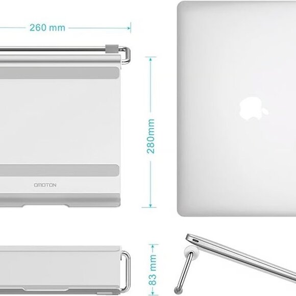 Adjustable Metal Silver Tablet Laptop Phone Stand Holder Accessories - Picture 6 of 7